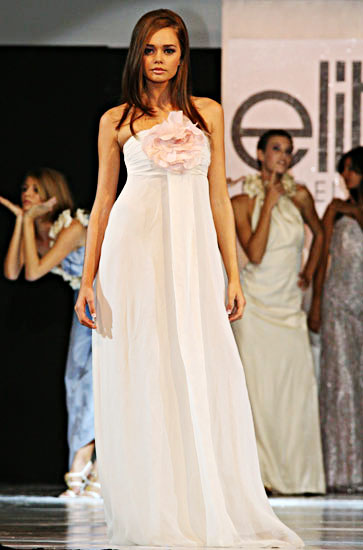 Elite Model Look 2009 Mauritius Agnes-Chloe Avrillon in evening gown